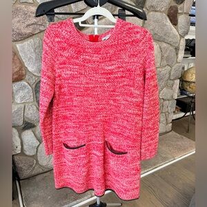 COS knit dress 100% lamb wools with leather trim
Size M